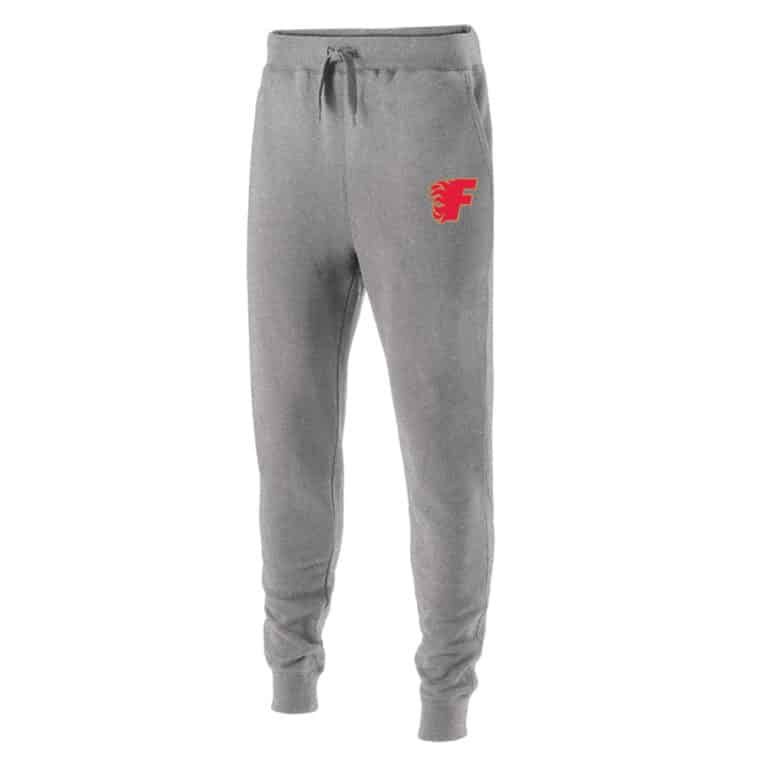 joggers with flames