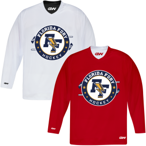 Florida Fury reversible practice jersey, red/white