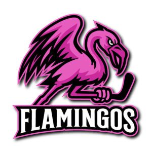 FLAMINGOS HOCKEY CAR DECAL