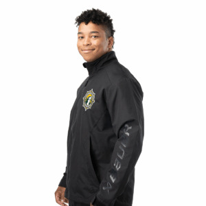 Cypress Creek Coyotes Bauer Lightweight Jacket from RinkSide Sports, seen in angled view.