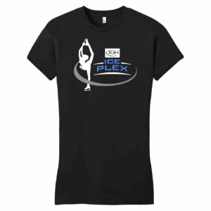TGH Figure Skating women's fitted cotton tee, black