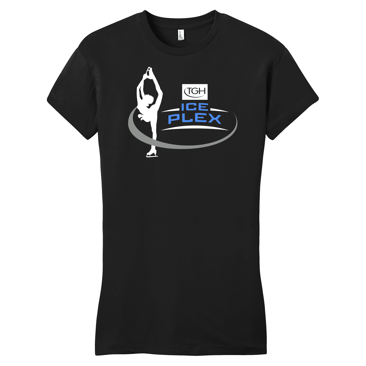 SAN_DT6001 District Womens Tee TGH Figure Skating black TGH Figure Skating women's fitted cotton tee, black