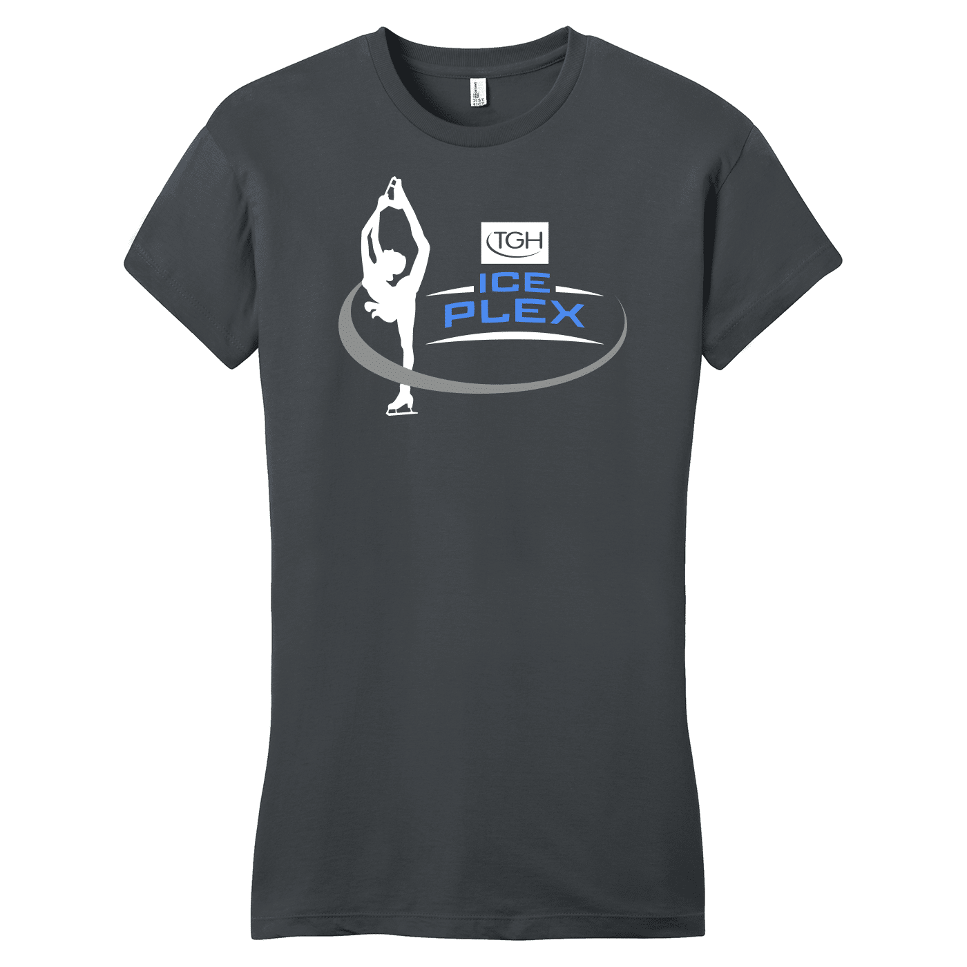 SAN_DT6001 District Womens Tee TGH Figure Skating charcoal TGH Figure Skating women's fitted cotton tee, charcoal