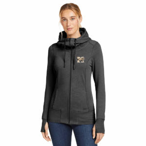 SanMar LNEA511 Mitchell Mustangs, Black Heather