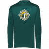 Cypress Creek Coyotes lightweight performance hoodie, dark green