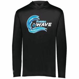 Florida Wave lightweight performance hoodie, black