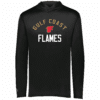 Gulf Coast Flames lightweight performance hoodie, black