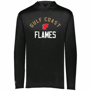 Gulf Coast Flames lightweight performance hoodie, black