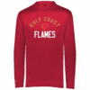 Gulf Coast Flames lightweight performance hoodie, scarlet