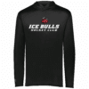 Bloomingdale Ice Bulls Hockey Club lightweight performance hoodie, black