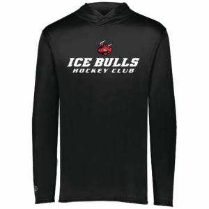 Bloomingdale Ice Bulls Hockey Club lightweight performance hoodie, black
