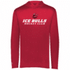 Bloomingdale Ice Bulls Hockey Club lightweight performance hoodie, scarlet
