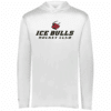 Bloomingdale Ice Bulls Hockey Club lightweight performance hoodie, white