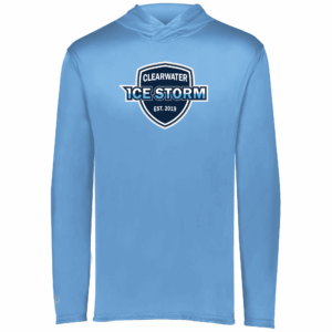 Clearwater Ice Storm lightweight performance hoodie, Columbia blue