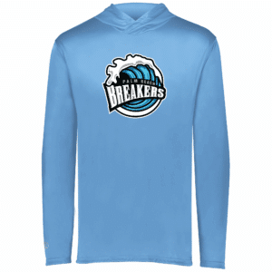 Palm Beach Breakers lightweight performance hoodie, Columbia blue