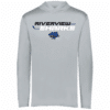 Riverview Sharks lightweight performance hoodie, silver