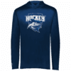 Spanish River Sharks lightweight performance hoodie, navy