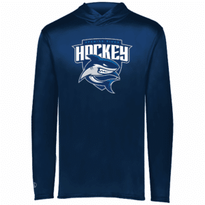 Spanish River Sharks lightweight performance hoodie, navy