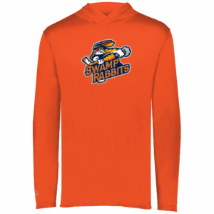 Daytona Swamp Rabbits lightweight performance hoodie, orange