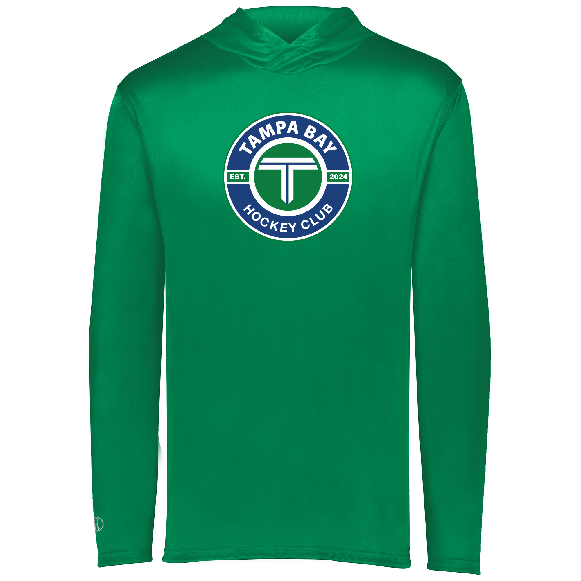 TBHC lightweight performance hoodie, kelly green