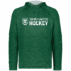 All-Pro Performance Hoodie, Tampa United hockey logo, dark green heather