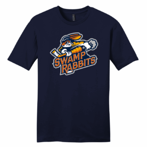 Daytona Swamp Rabbits unisex cotton tee, new navy