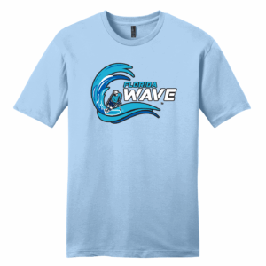 Florida Wave unisex cotton tee, ice blue