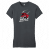 Bloomingdale Ice Bulls women's fitted tee, charcoal