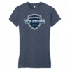 Clearwater Ice Storm women's fitted cotton tee, heather navy