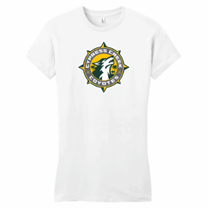 Cypress Creek Coyotes women's fitted tee, white
