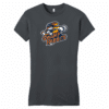 Daytona Swamp Rabbits women's fitted cotton tee, charcoal