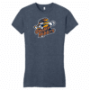 Daytona Swamp Rabbits women's fitted cotton tee, heather navy