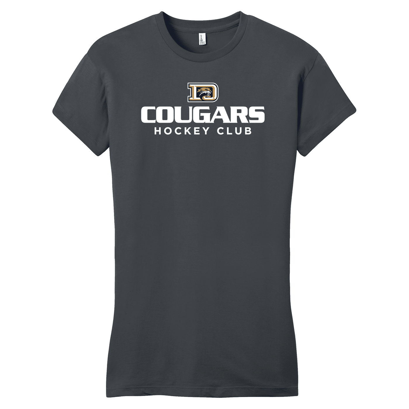 SAN_DT6001 District Womens Fitted Tee Durant Cougars charcoal Durant Cougars women's fitted tee, charcoal