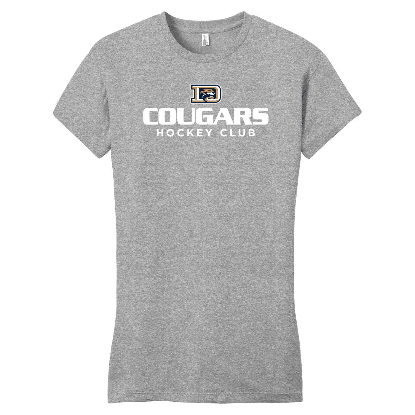 SAN_DT6001 District Womens Fitted Tee Durant Cougars light grey heather Durant Cougars women's fitted tee, light grey heather