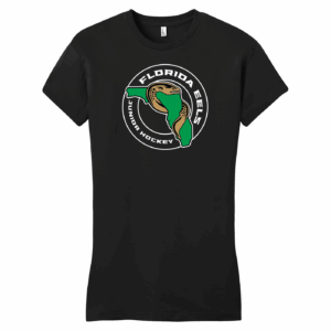 Florida Eels womens fitted tee, black