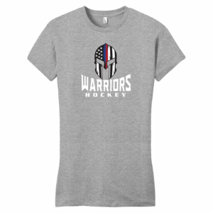 Florida Warriors womens fitted tee, light heather grey