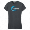 Florida Wave women's fitted tee, charcoal