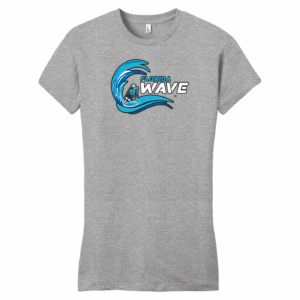 Florida Wave women's fitted tee, light heather grey