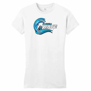 Florida Wave women's fitted tee, white