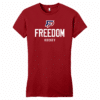 Freedom Patriots Hockey women's fitted tee, classic red