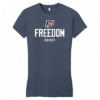 Freedom Patriots Hockey women's fitted tee, heather navy
