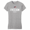 Freedom Patriots Hockey women's fitted tee, light heather grey