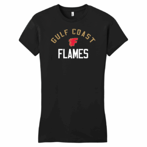 Gulf Coast Flames womens fitted tee, black
