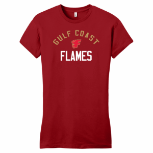 Gulf Coast Flames womens fitted tee, classic red