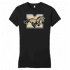 Mitchell Mustangs women's fitted tee, black