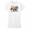 Mitchell Mustangs women's fitted tee, white