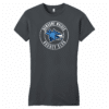 Newsome Wolves women's fitted tee, charcoal