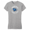 Newsome Wolves women's fitted tee, light heather grey
