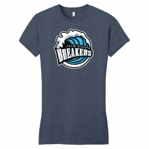 Palm Beach Breakers womens fitted tee, heather navy