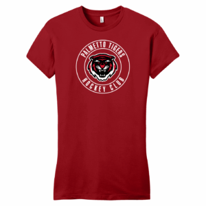 Palmetto Tigers women's fitted tee, classic red